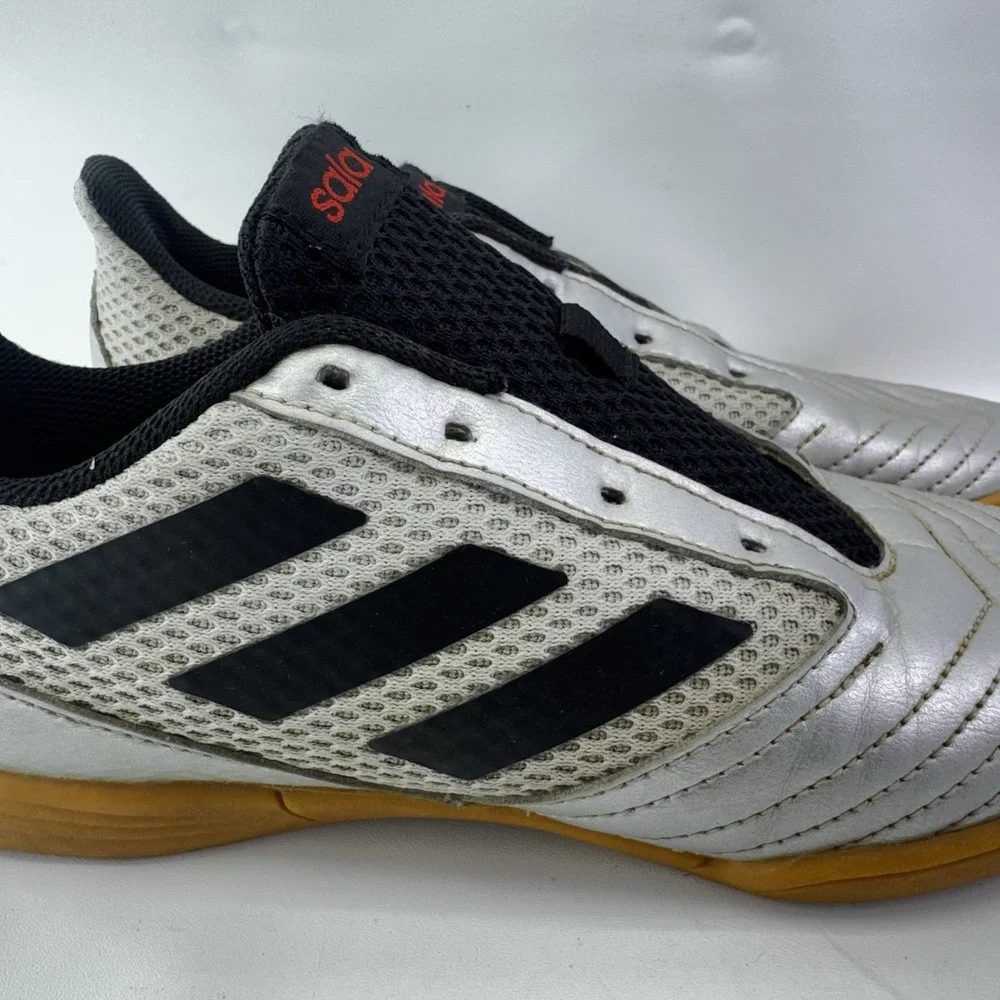 Adidas Predator 19.4 SALA Mens Sz US 4 Silver Black Indoor Soccer Shoes Sneakers